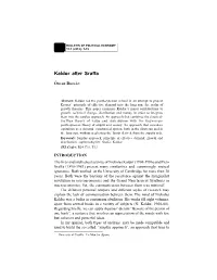 Kaldor After Sraffa