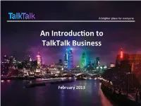 An Introducnon to Talktalk Business