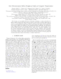 Kerr Microresonator Soliton Frequency Combs at Cryogenic Temperatures