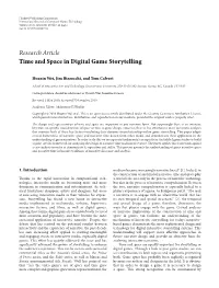 Research Article Time and Space in Digital Game Storytelling