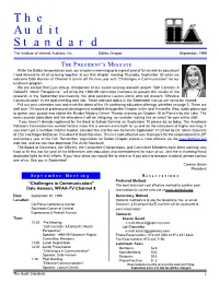 The Audit Standard the Institute of Internal Auditors, Inc