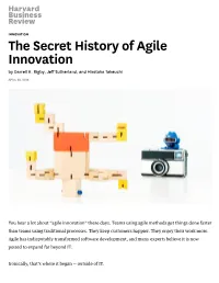 The Secret History of Agile Innovation by Darrell K