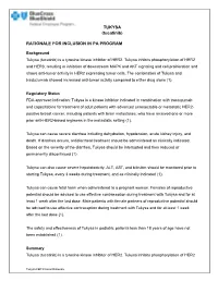 TUKYSA (Tucatinib) RATIONALE for INCLUSION in PA PROGRAM