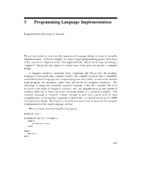 5 Programming Language Implementation