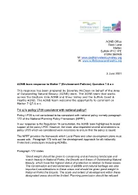AONB Team Response to Matter 7 (Environment Policies) Question 7.6 A-C