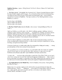 Buddhist Doctrines (Source: Phillip Novak
