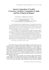 Communities in Apple and Pear Orchards in Hungary