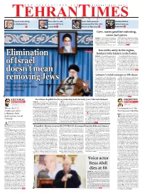 Elimination of Israel Doesn't Mean Removing Jews