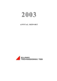 Elteb Annual Report 2003