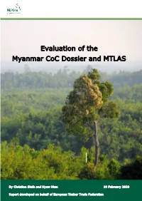 Evaluation of the Myanmar Coc Dossier and MTLAS