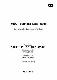MSX Technical Data Book