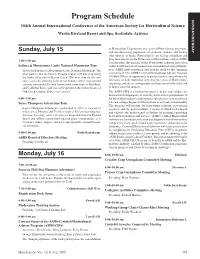 Program Schedule
