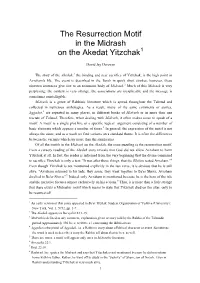 The Resurrection Motif in the Midrash on the Akedat Yitzchak1