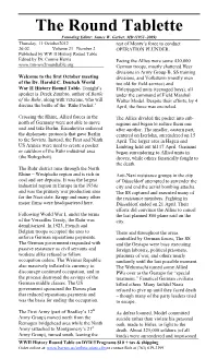 The Round Tablette Founding Editor: James W