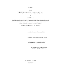 A Thesis Entitled an Investigation of Personal Ancestry Using