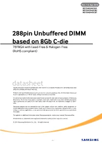 Datasheet DDR4 SDRAM Revision History
