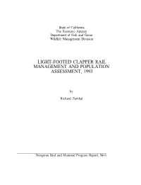 Light-Footed Clapper Rail Management and Population Assessment, 1993