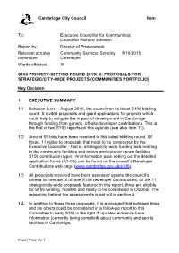 S106 Priority-Setting Round 2015/16: Proposals for Strategic/City-Wide Projects (Communities Portfolio)