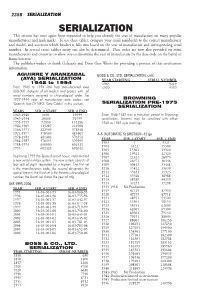 Serialization/ Date of Manufacture