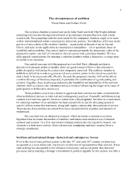 The Circumstances of Sortition David Owen and Graham Smith