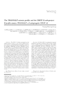 The TRANSALP Seismic Profile and the CROP 1A Sub-Project Il Profilo Sismico TRANSALP E Il Sottoprogetto CROP 1A