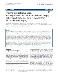 Thermo-Optical Simulation and Experiment for the Assessment Of