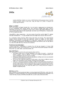 What Is a DVD? Technical Considerations