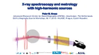 X-Ray Spectroscopy and Metrology with High-Harmonic Sources