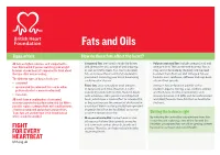 Fats and Oils