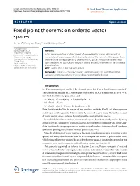 Fixed Point Theorems on Ordered Vector Spaces Jin Lu Li1†,Congjunzhang2† and Qi Qiong Chen3†