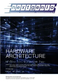 Nextgenio Hardware Architecture White Paper