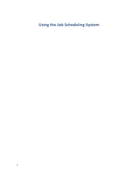 Using the Job Scheduling System