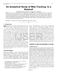 An Analytical Study of Web Tracking: in a Nutshell