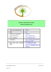 Dieback Interpretation Report Meelup Regional Park