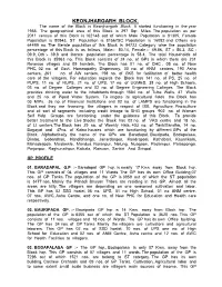 KEONJHARGARH BLOCK. the Name of the Block Is Keonjhargarh Block