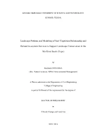 Landscape Patterns and Modelling of Soil-Vegetation Relationship And
