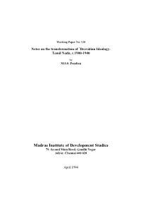 Notes on the Transformation of 'Dravidian Ideology'