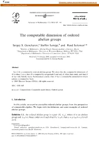 The Computable Dimension of Ordered Abelian Groups