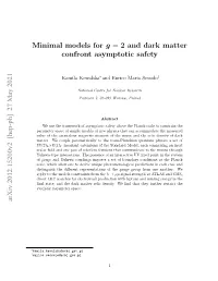 2 and Dark Matter Confront Asymptotic Safety