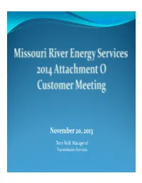 2014 Attachment O Customer Meeting