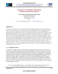 Achieving Cross-Domain Collaboration in Heterogeneous Environments