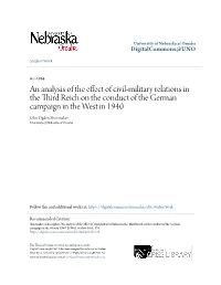 An Analysis of the Effect of Civil-Military Relations in The