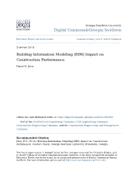 Building Information Modeling (BIM) Impact on Construction Performance
