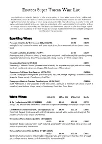 CURRENT FEB 2019 Super Tuscan Wine List
