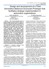 Design and Development of a Third Generation Balanced Scorecard