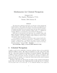 Mathematics for Celestial Navigation