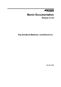 Munin Documentation Release 2.0.44