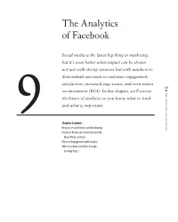 The Analytics of Facebook
