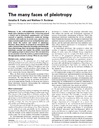 The Many Faces of Pleiotropy
