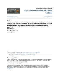 Structural and Kinetic Studies of Structure I Gas Hydrates Via Low Temperature X-Ray Diffraction and High Resolution Neutron Diffraction